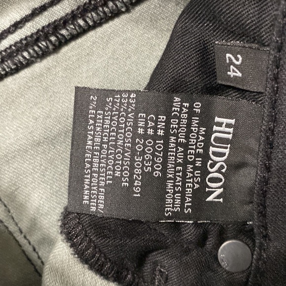 NWT Hudson Jeans Size 24 Skinny Leg Cut Mid Rise Waist Black Camo Print Denim - Picture 6 of 7